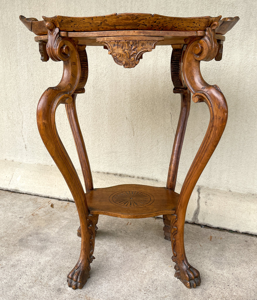 Antique French Carved Oak Louis XVI Tray Top Table