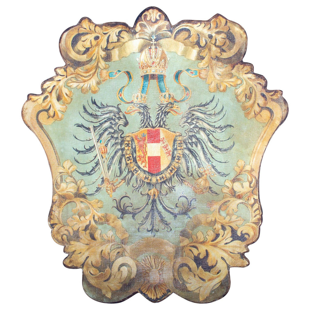 Handmade Baronial Crest Plaque on Solid Wood | Arch-Duchy of Austria