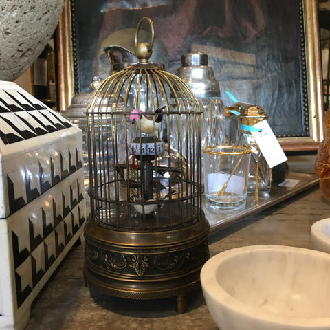 Vintage Moving Double Birdcage Clock