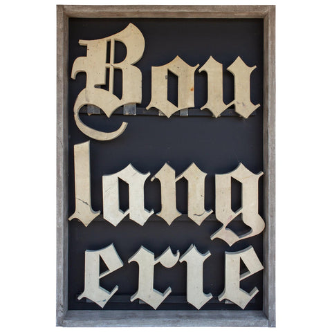 Antique French Boulangerie Letters Parisian Shop Sign Art