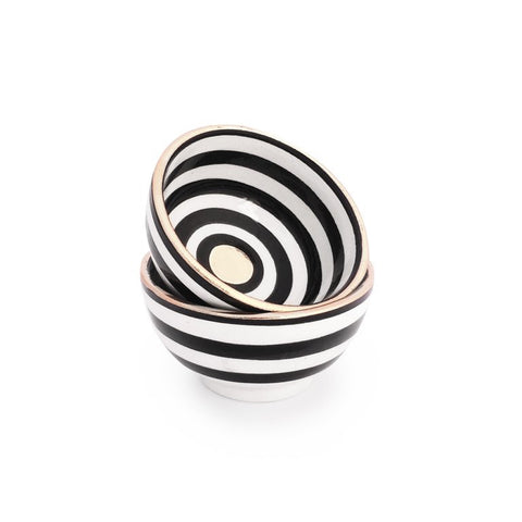 Handmade Moroccan Ceramic Condiment Bowls - Set of Two (More Colors Available)