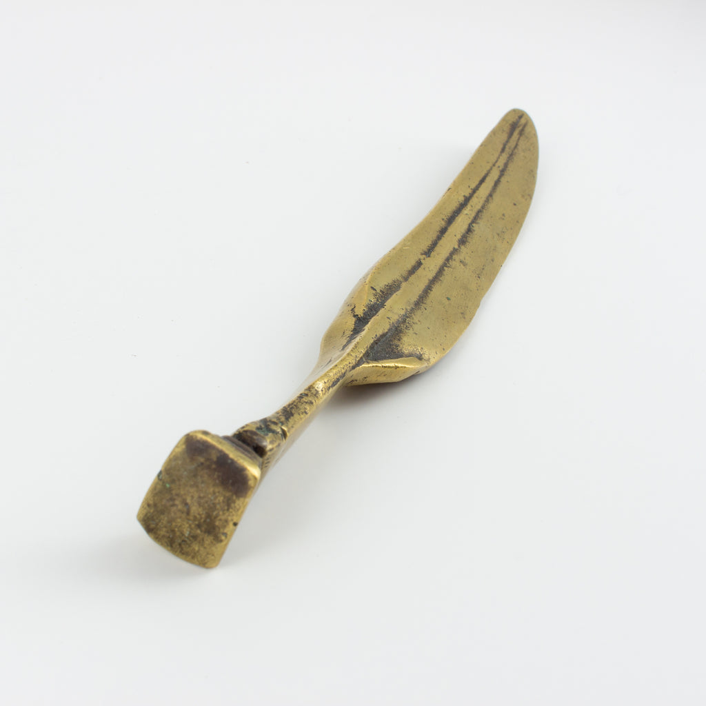 Vintage French Brass Feather & Claw Letter Opener