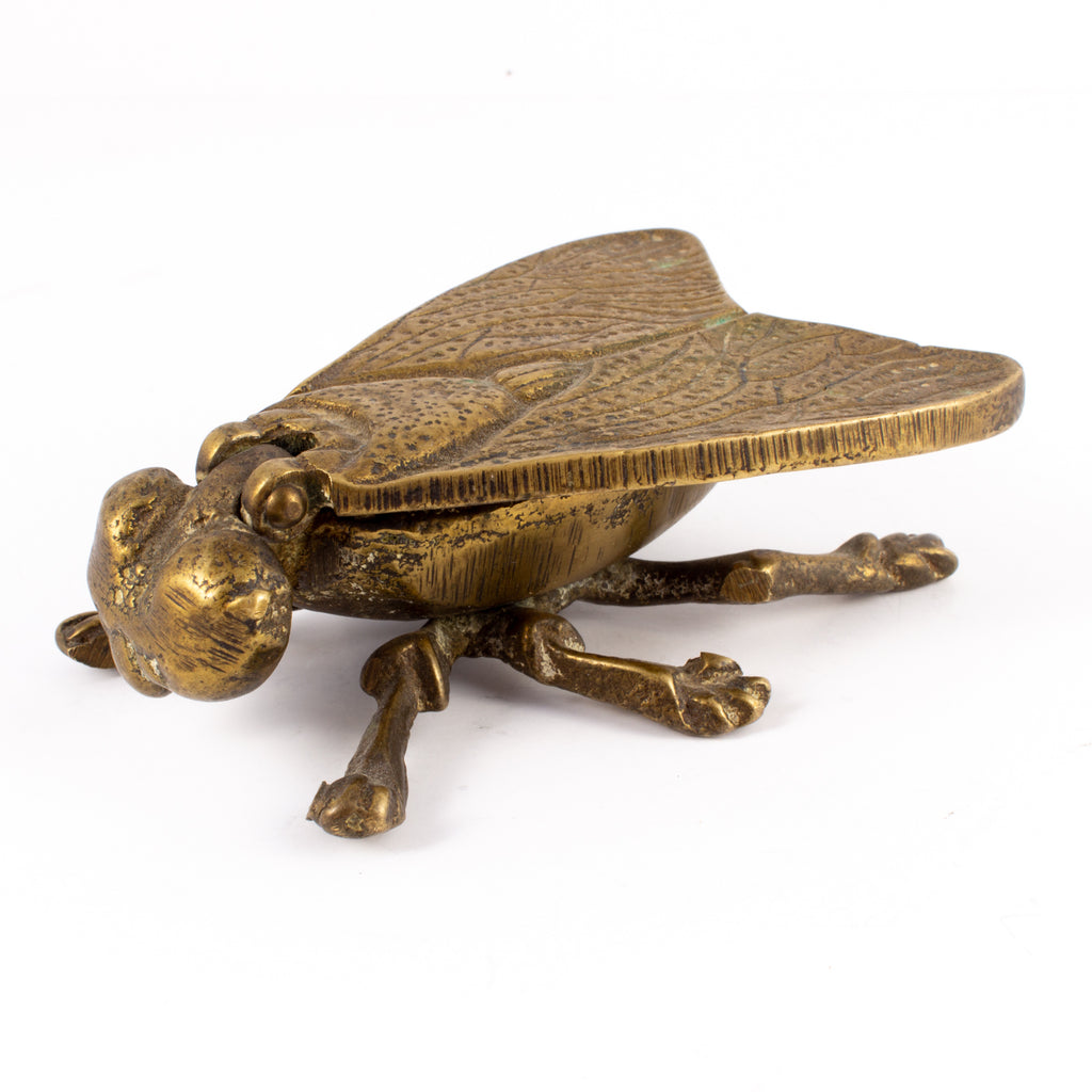 Vintage English Brass Insect Box
