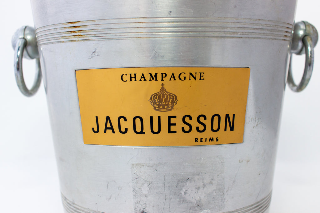 Vintage French Metal Ice Bucket | Jacquesson Label