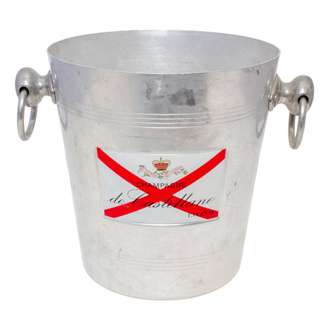 Vintage French Metal Ice Bucket | de Castellane Label