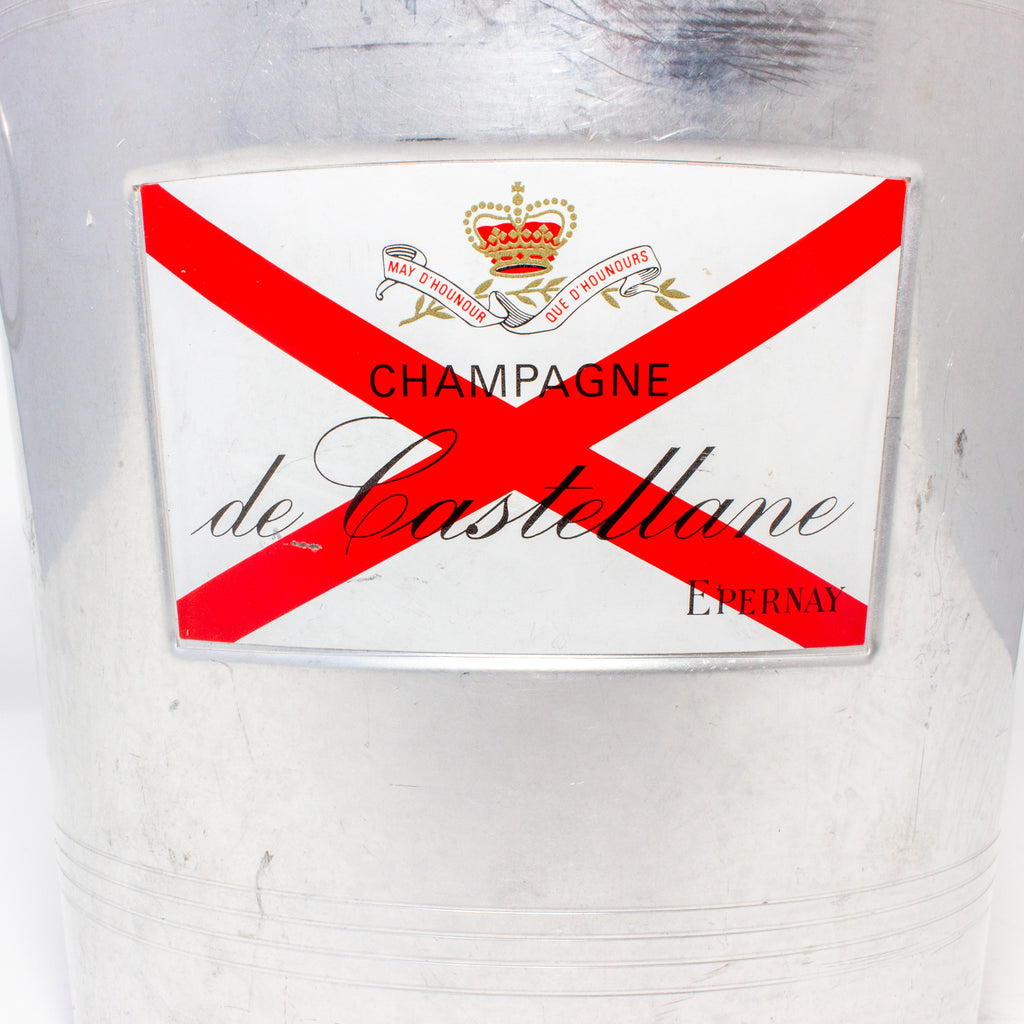 Vintage French Metal Ice Bucket | de Castellane Label
