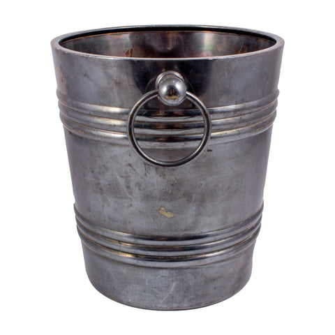 Antique Monogramed German Nickel-Silver Ice Bucket Marked WMF