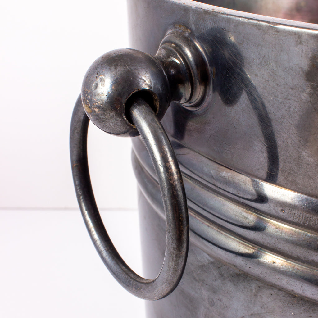 Antique Monogramed German Nickel-Silver Ice Bucket Marked WMF