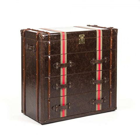 Alfie Brass & Wood Chest of Drawers