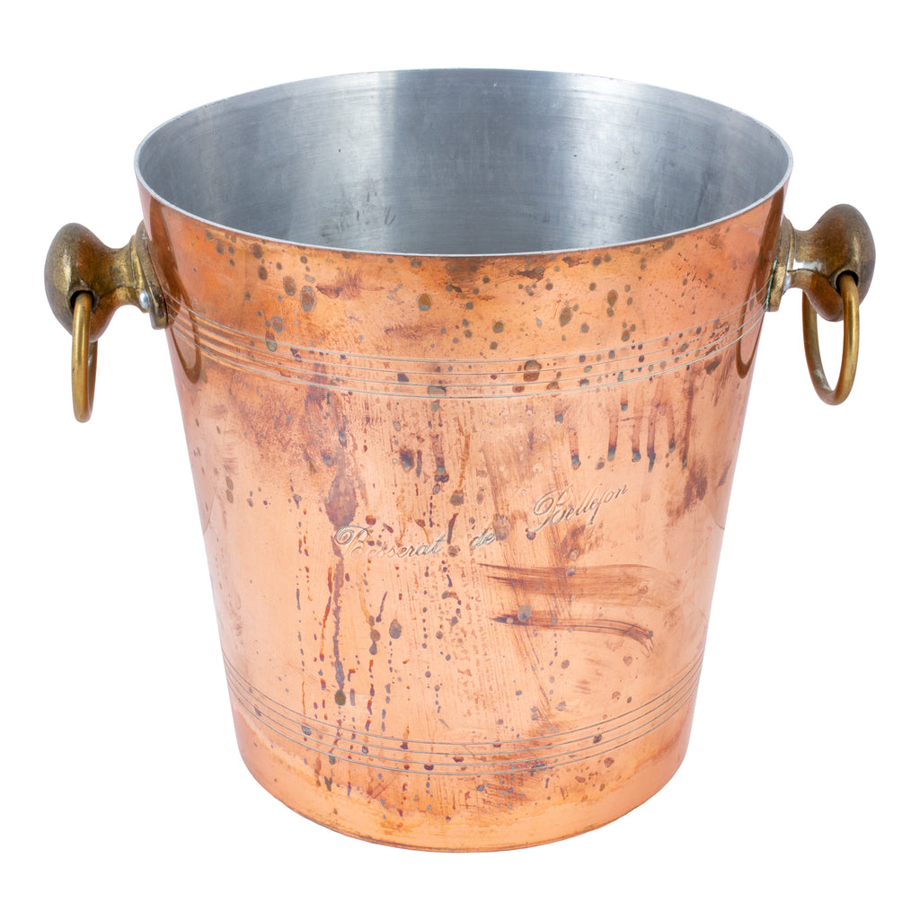 Vintage French Copper Ice Bucket