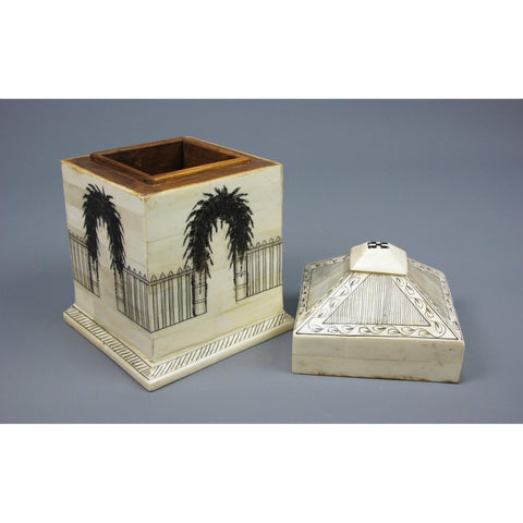 Inlaid Camel Bone Box
