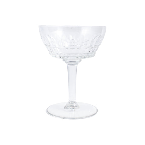 Set of 10 Antique French Cut Crystal Champagne Coupes