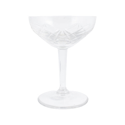 Antique French Cut Crystal Champagne Coupes | Set of 10
