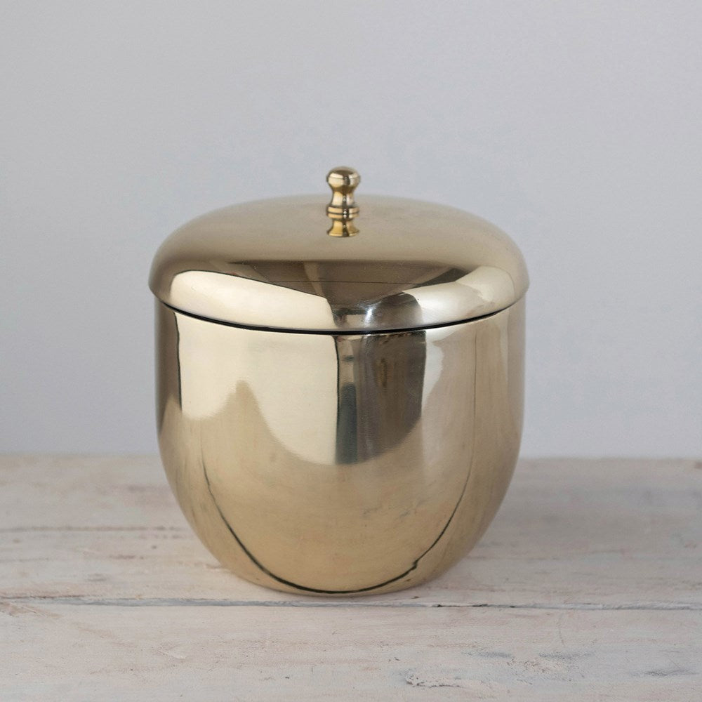 Insulated Stainless Steel Ice Bucket in Brass Finish