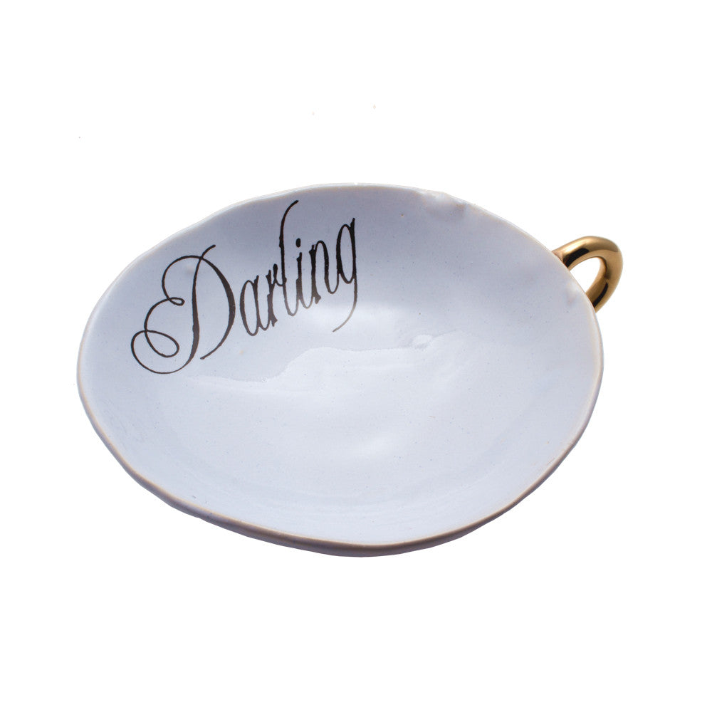 Kuhn Keramik "Darling" Gold-Handled Dish