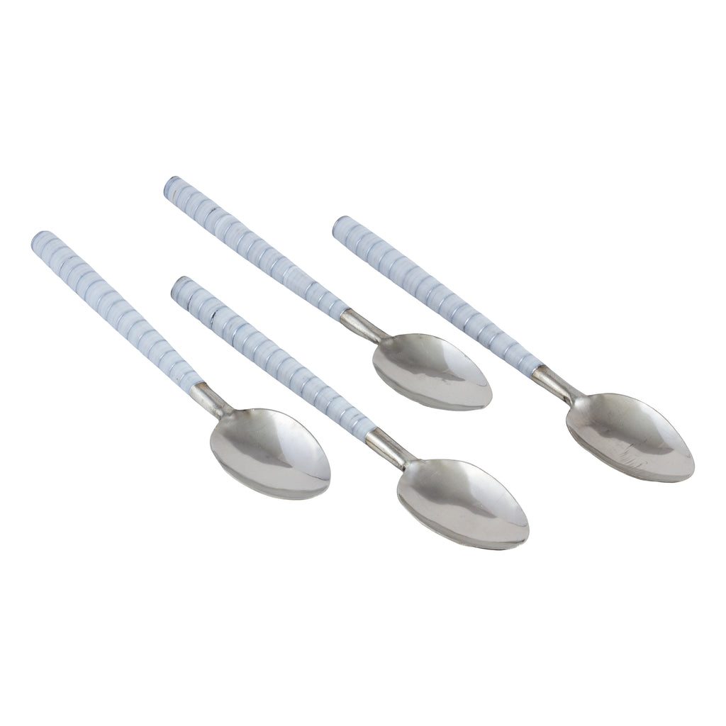 Moroccan Striped Dessert Spoons | Set of 4 - Two Colors