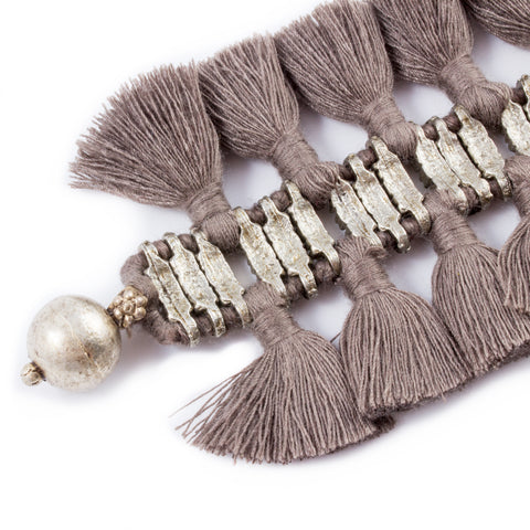 Double Charming Bracelet in Taupe - Handmade in Egypt