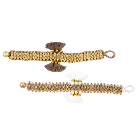 Double Trio Tassel Bracelet - Handmade in Egypt (Two Colors)