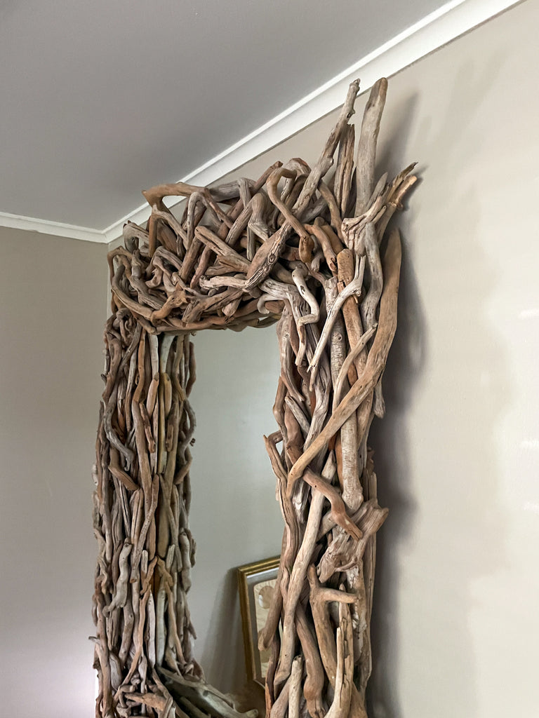 Large Scale Artisan Made Driftwood Mirror
