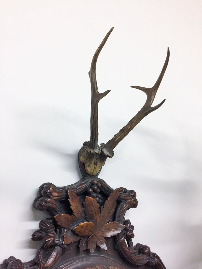 Grand Dukes of Baden Red Stag Trophy on Hand Carved Black Forest Plaque