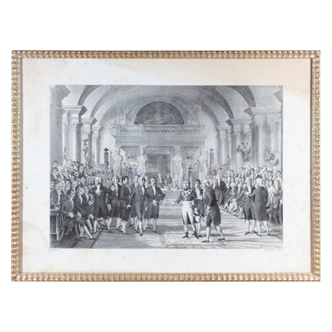 Set of 4 Napoleonic Military Etchings in Gilt Frames found in France