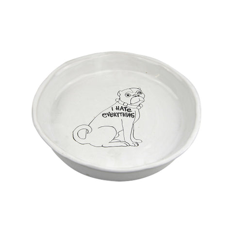 Kuhn Keramik Decorative Pug Feeding Bowl