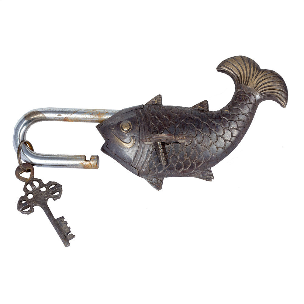Oversized Brass Fish Locks with Keys (Three Colors) – Laurier Blanc