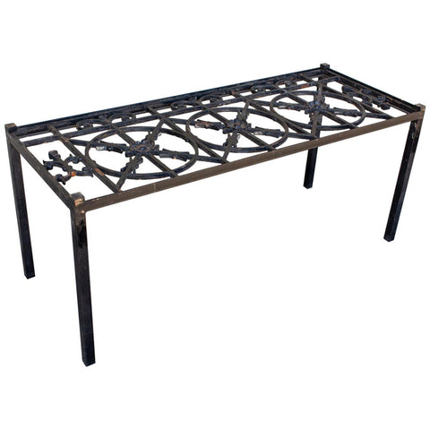 Antique French Iron Fragment Coffee and Cocktail Table