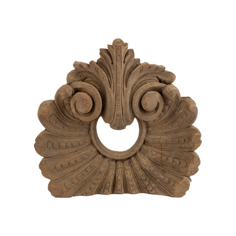 Early French Carved Wood Architectural Fragment