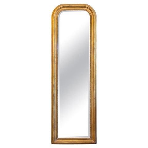 Hand-Carved Napoleon III Style Gilt Louis Philippe Beveled Glass Dressing Mirror