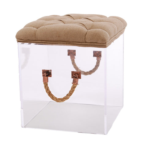 Bella Acrylic Cube with Tufted Top