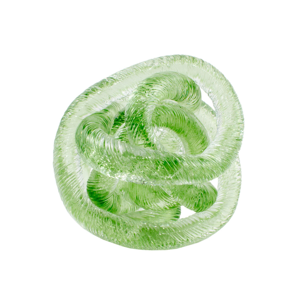Large Green Glass Knot