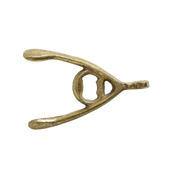 Cast Iron Gold Wishbone Bottle Opener