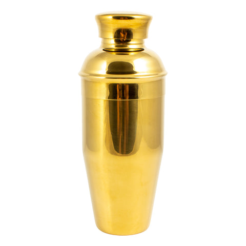 Goldtone Cobbler Style Cocktail Shaker