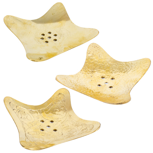 Handmade Moroccan Heavy Brass Soap Dish | Three Styles