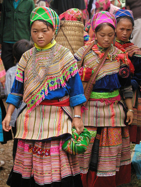 Hmong Beaded Collar Hmong Cinched Totes