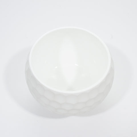 White Ceramic Honeycomb Votive Holders (Pair)