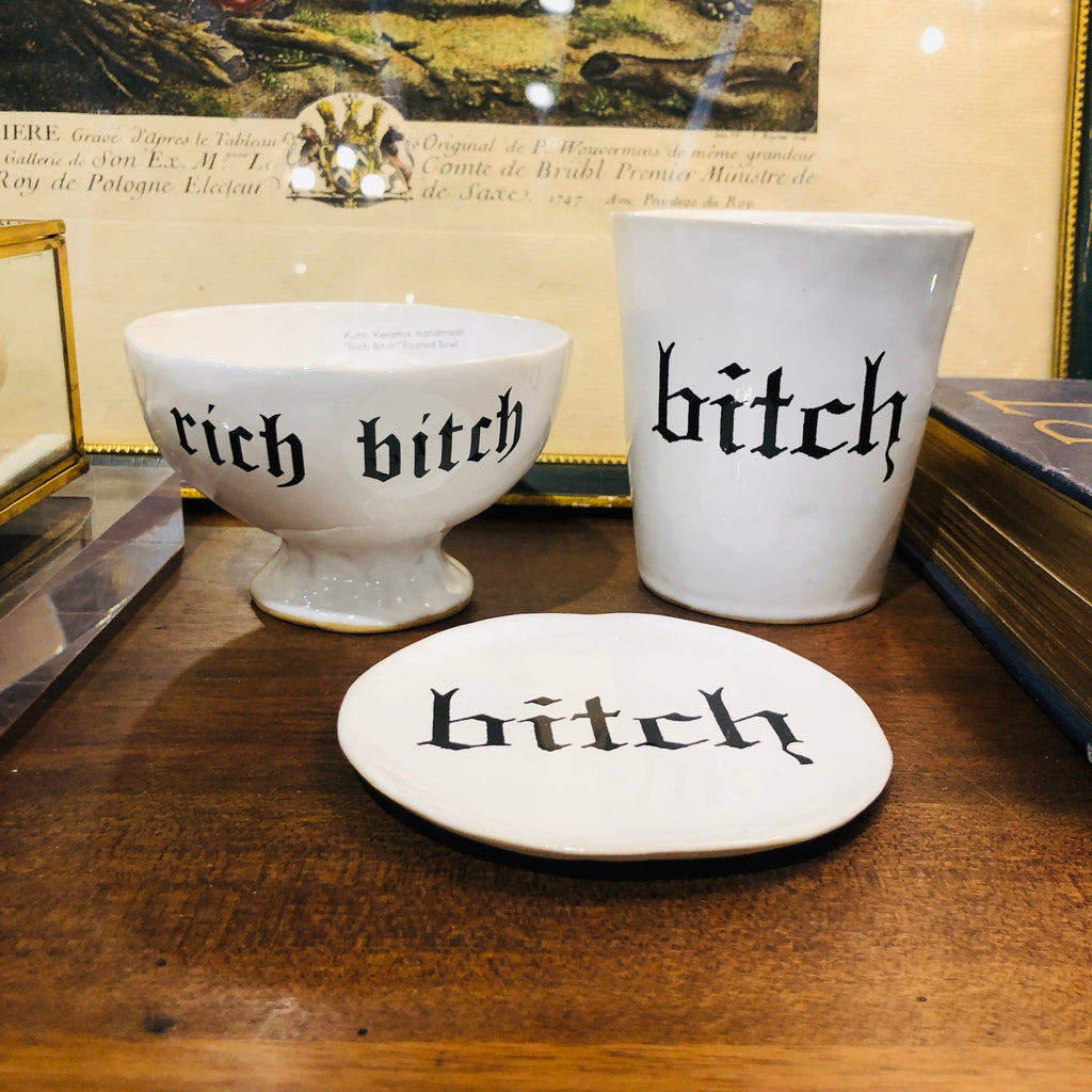 Kuhn Keramik Small Footed "Rich Bitch" Tea Bowl