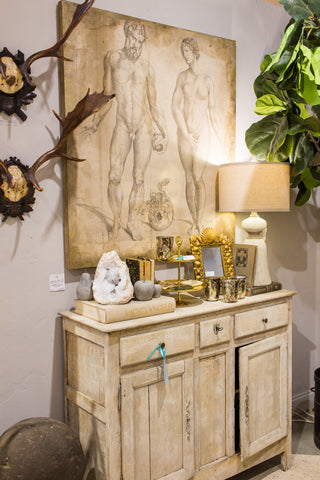 Oversized Adam & Eve Print by Andreas Vesalius on Wood