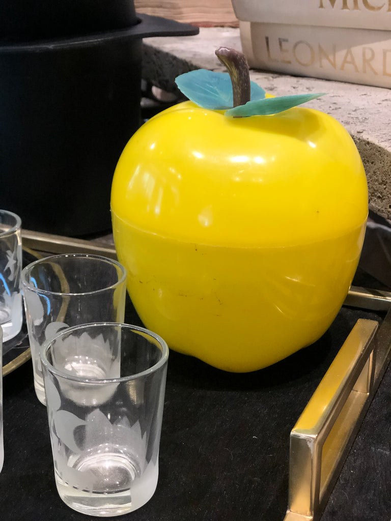 Vintage Yellow Apple Insulated Ice Bucket found in France