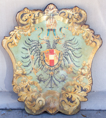 Handmade Baronial Crest Plaque on Solid Wood | Arch-Duchy of Austria