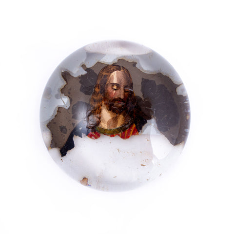 Small Vintage Painted Paperweight found in France
