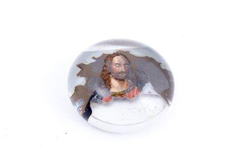 Small Vintage Painted Paperweight found in France