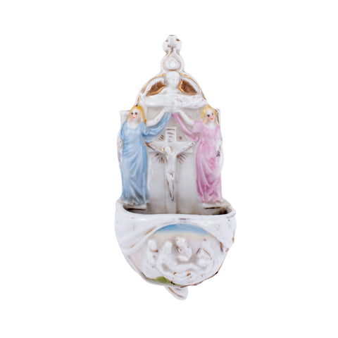 Small Antique French Porcelain Water Font