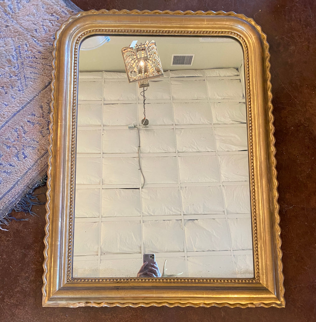 Antique French Gilt Scallop Edge Louis Philippe Mirror with Original G –  Laurier Blanc