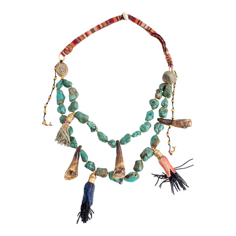Handmade Turquoise Statement Necklace from Istanbul