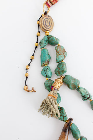 Handmade Turquoise Statement Necklace from Istanbul
