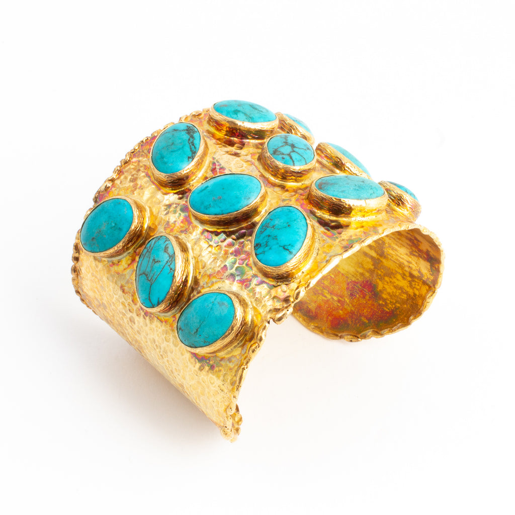 Turquoise & Brass Cuff from Istanbul