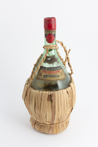 Antique Italian Ruffino Chianti Bottles