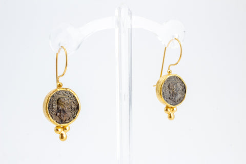 Handmade Coin Drop Earrings from Istanbul